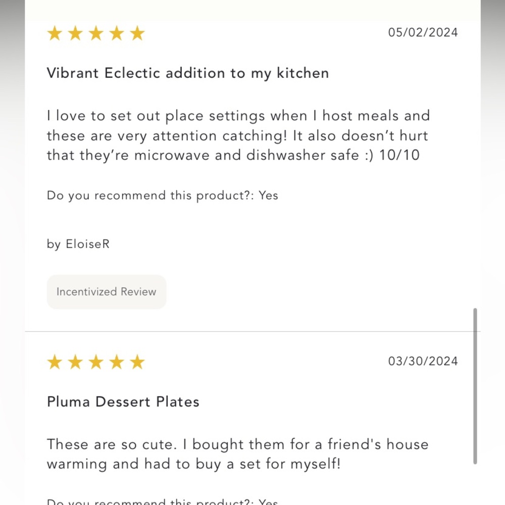 Anthropologie Pluma Dessert Plates NWT - Picture 8 of 11